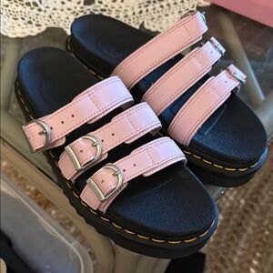 Dr. Martens Pink Strap Sandals